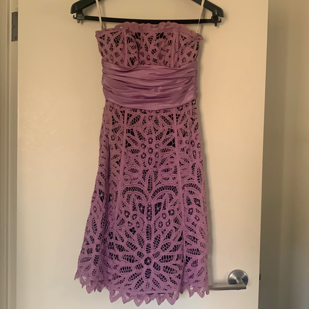 Betsey Johnson Purple Strapless Dress Size 2